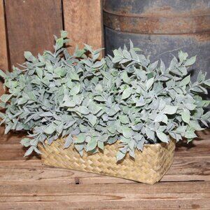 NEW French Country Farmhouse Artificial Greenery in Woven Basket